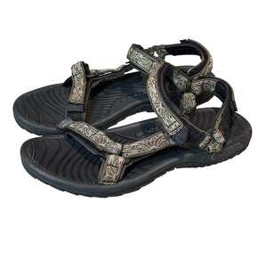 Teva Hurricane Hiking Outdoors Gorpcore Black & Gray Sandals Size 8 Women's